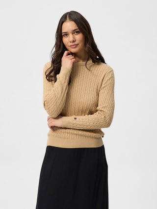 REDGREEN WOMAN Susan Cable Knit Knit 423 Sand Melange