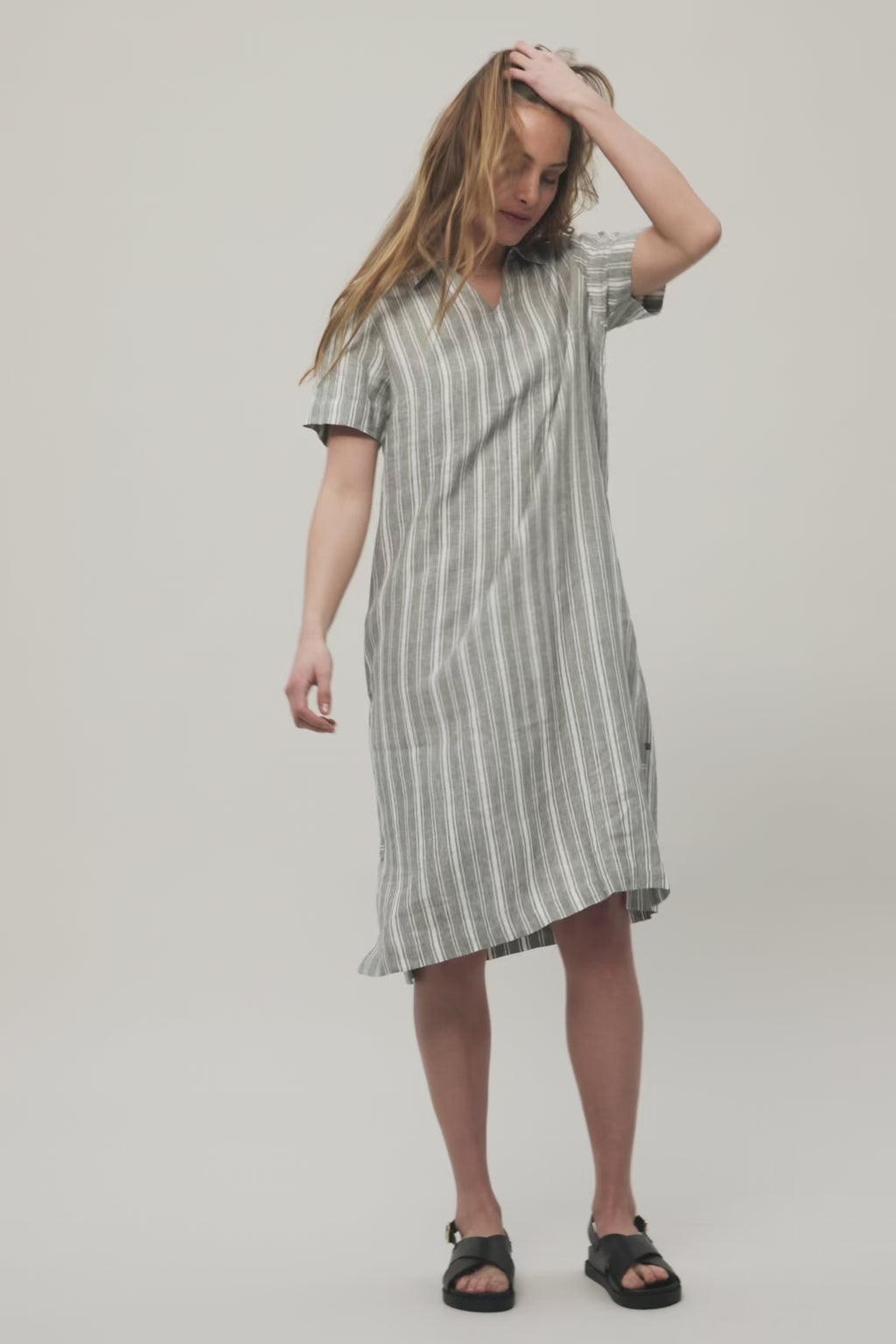 REDGREEN WOMAN Alison Dresses / Shirts 170 Green Pastel Stripe